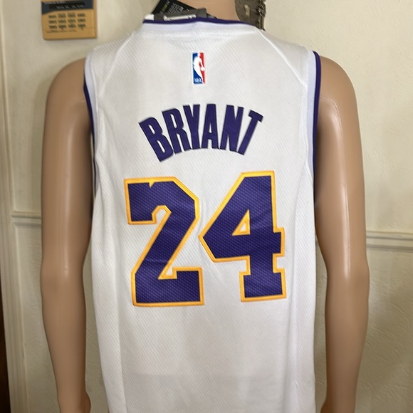 322. Kobe Bryant Lakers #24 licensed jersey size 50 new w tags Nike/wish patch - Picture 7 of 12